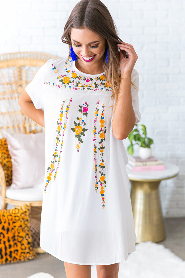 white embroidered shift dress Buy White Linen Blend Sequin Stem Floral Embroidered Mini Shift Dress from Next USA