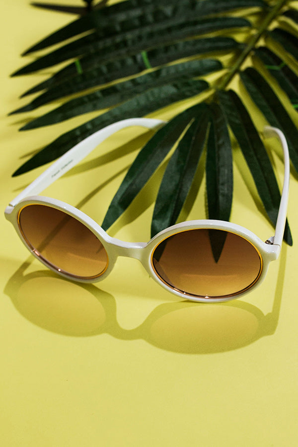 See Ya A-round Sunnies in White