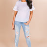 Bora Bora Babe Shift Top in White Image - 1