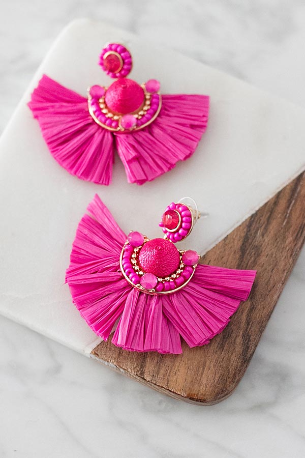 Sunshine Chic Earrings in Pink