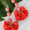 Dangle My Way Tassel Earrings In Coral Image - 1