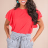Malibu Brunch Shift Top in Coral Image - 1