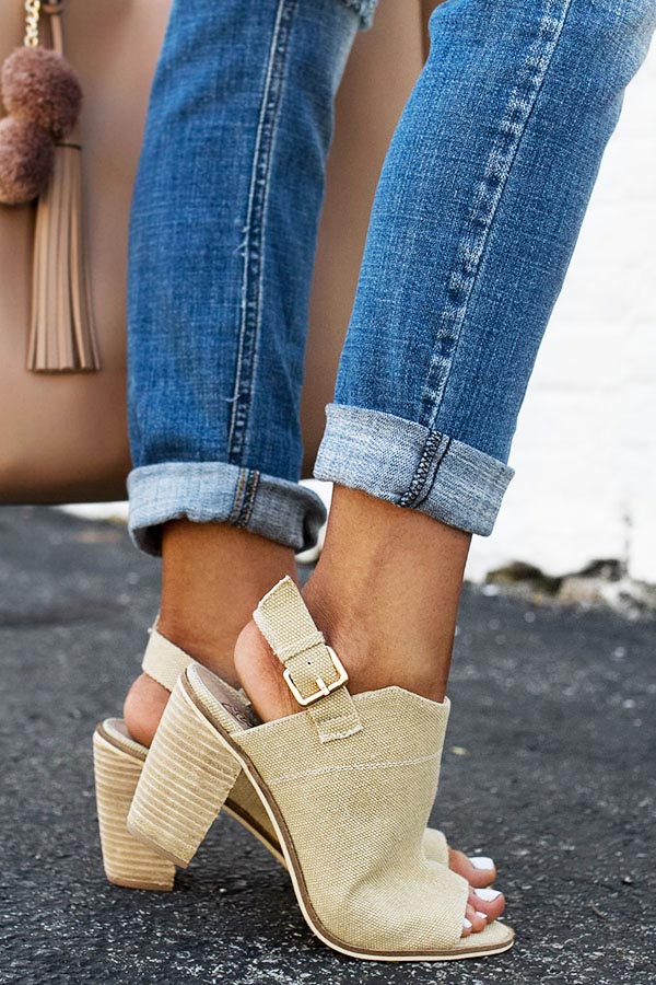 Hamptons Chic Peep Toe Heel