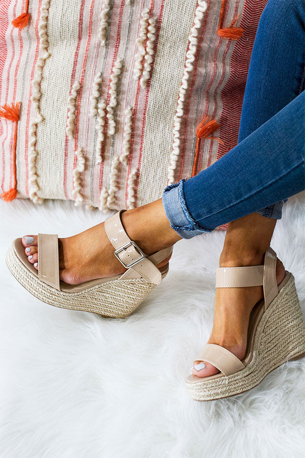 The Kennedy Patent Wedge in Nude