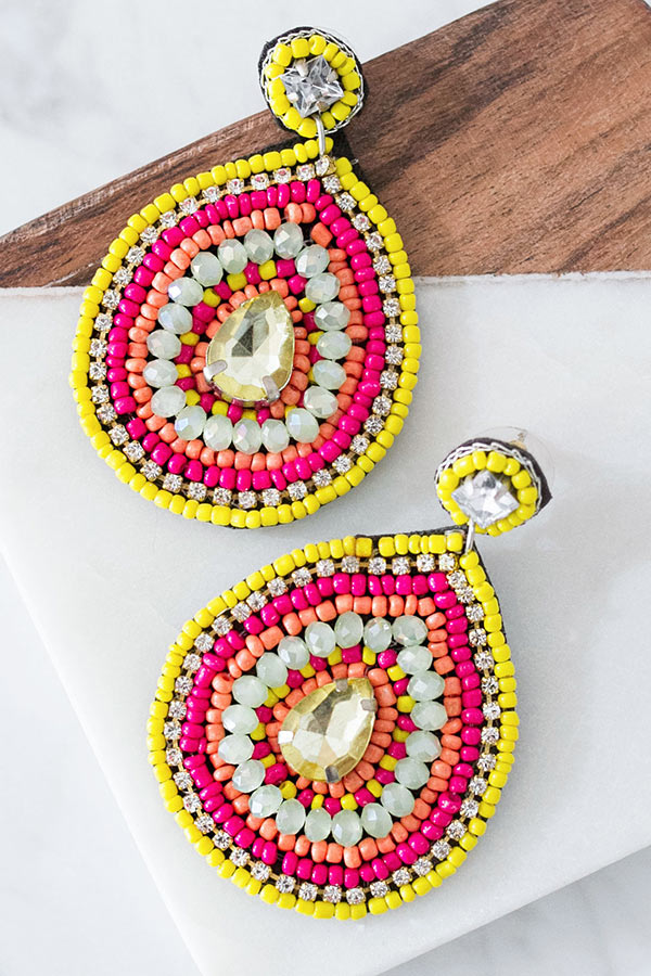 Sangria Under The Sun Earrings In Yellow