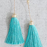 Resort Romance Tassel Earrings In Turquoise Image - 1