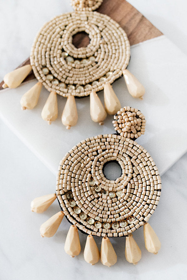Sunshine Crush Earrings In Latte