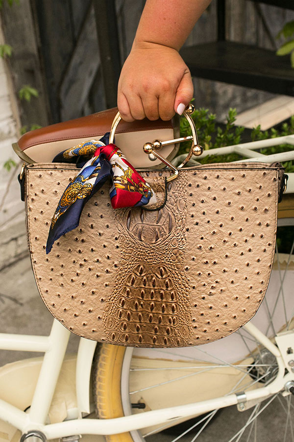 Shopping In The City Tote in Taupe