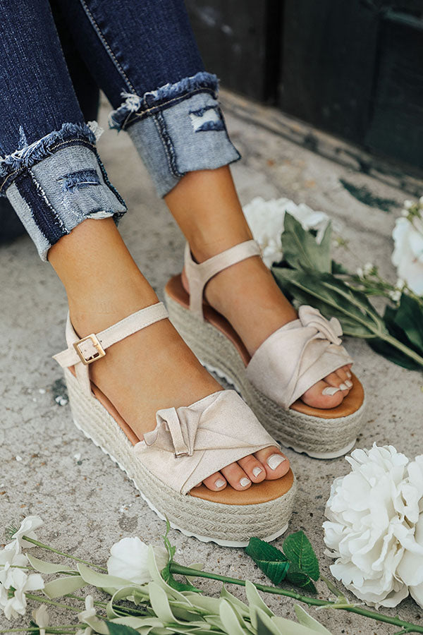 San Francisco Bow Espadrille in Stone