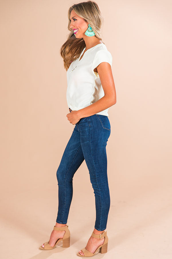 Absolutely Everything Shift Top In Cream Image - 3