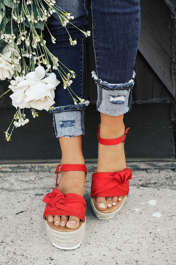 San Francisco Bow Espadrille in Red