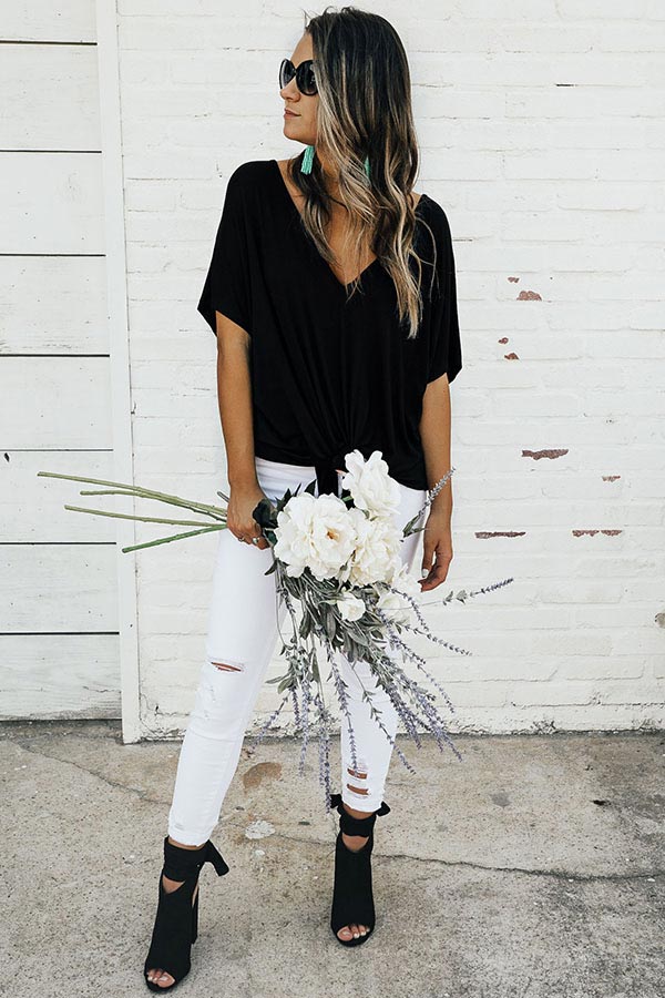 Monaco Shift Tee In Black