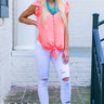 Sangria Sipping Shift Top in Light Coral Image - 1