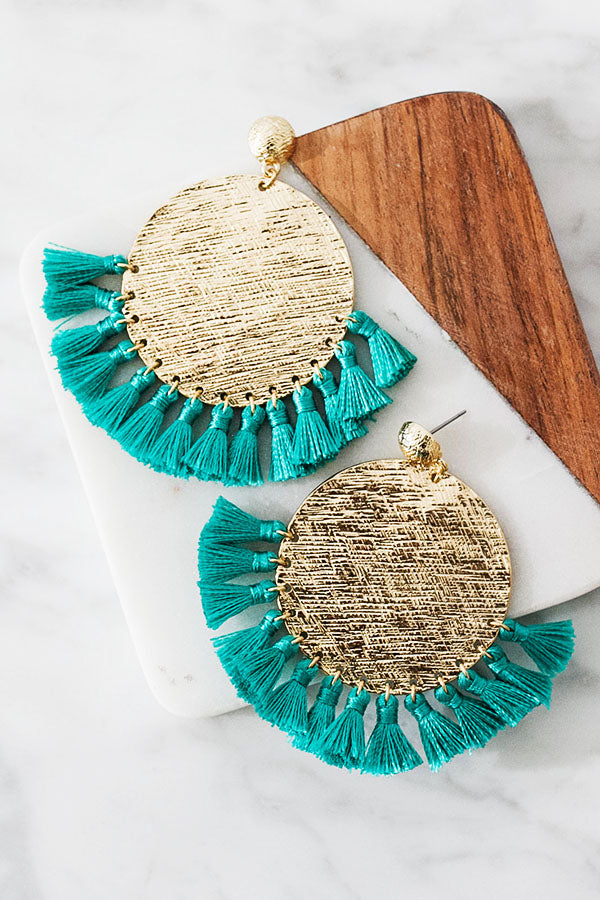 Hello Paradise Earrings In Turquoise