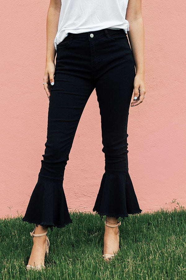 Studio 54 High Waist Flare in Black