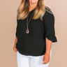 Resort Luxe Shift Top in Black Curves Image - 1