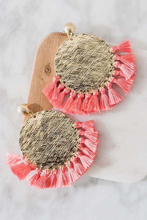 Hello Paradise Earrings in Pink