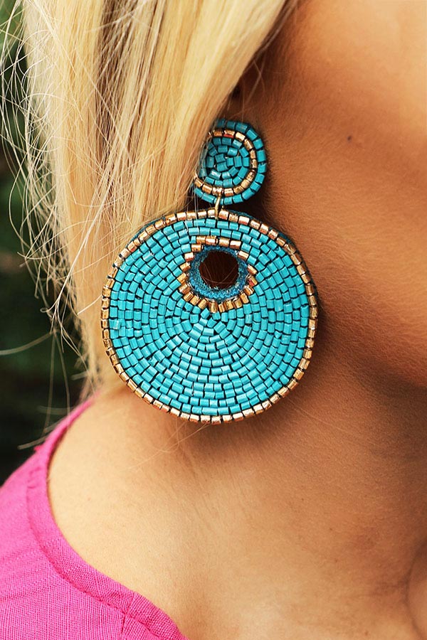Summer Divine Earrings In Ocean Blue