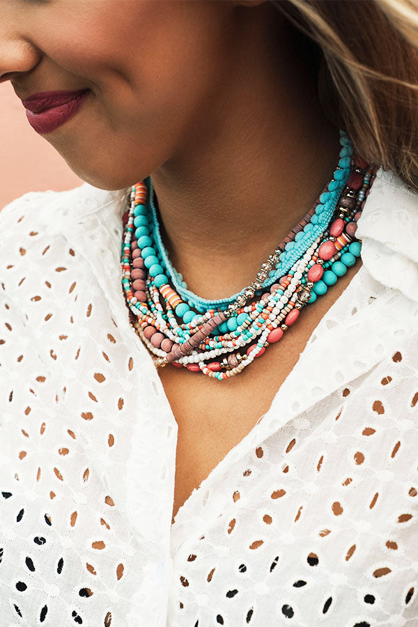 Coast Side Cocktails Layered Necklace