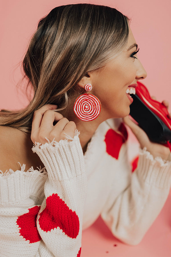You Got Me Hypnotized Earrings In Red