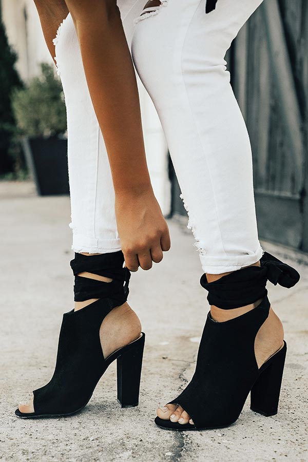 The Peyton Peep Toe Heel in Black