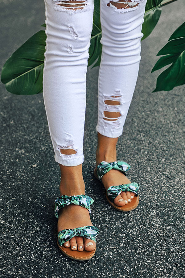 The Brinkley Tropical Bow Sandal