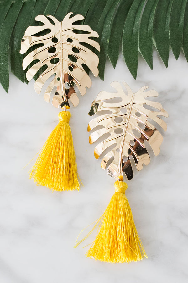 Seaside Sunrise Earrings In Yellow
