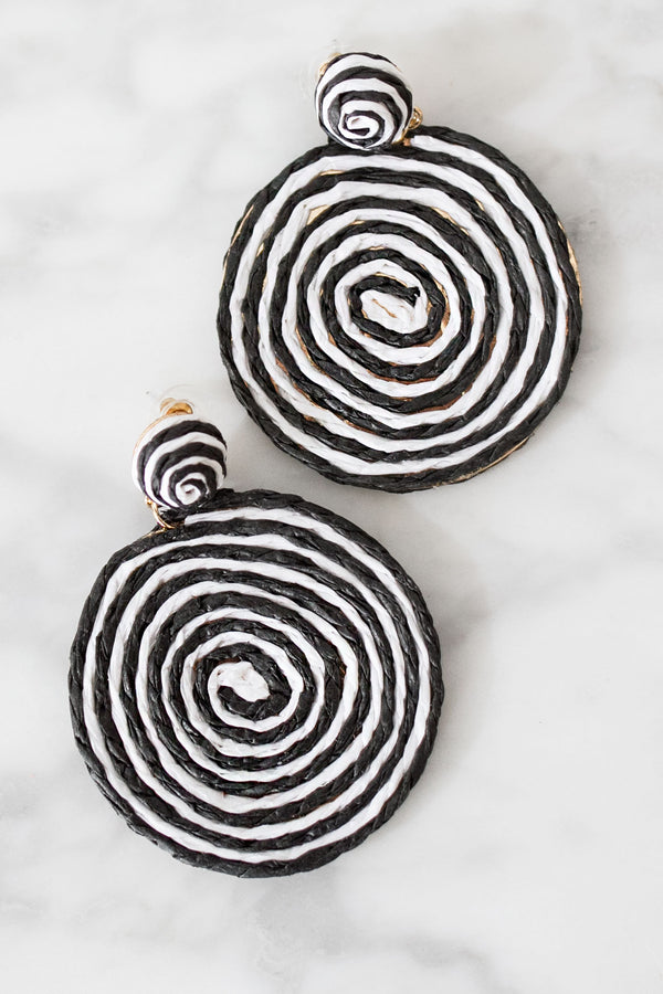 You Got Me Hypnotized Earrings In Black