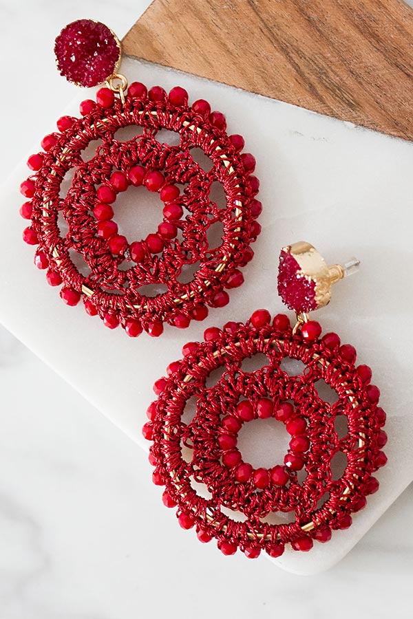 Pretty In Panama Earrings In Red