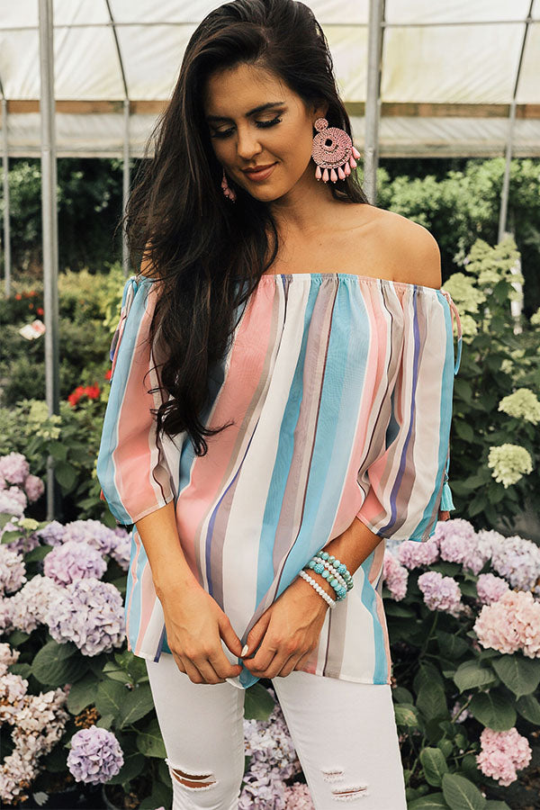 Sherbert Stripe Shift Top