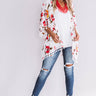 Traveling To Paradise Floral Overlay in Ivory Image - 1