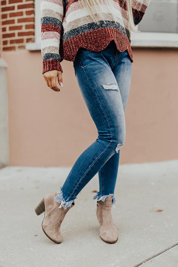 The Hollyn High Waist Distressed Ankle Skinny