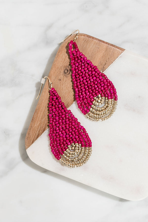 Venice Beach Earrings In Fuchsia