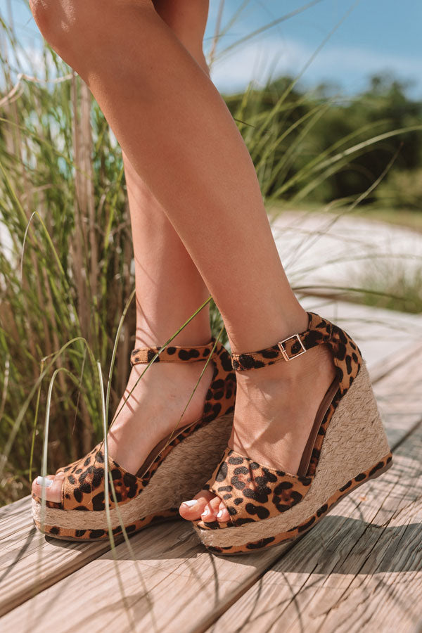 Miami Beach Wedge in Leopard