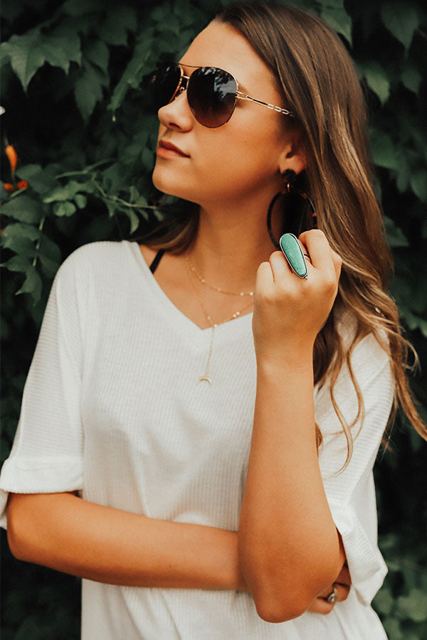 Chic Sights Aviator in White
