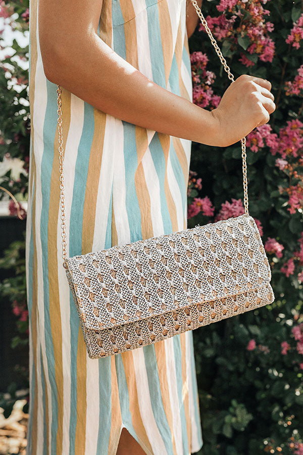 Ready, Set, Sparkle Clutch in Grey