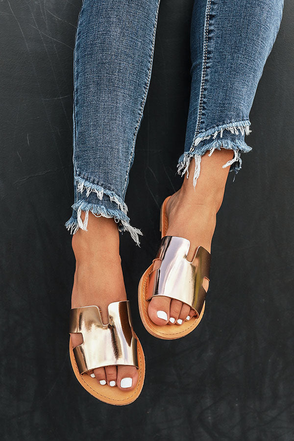 The Ella Sandal in Rose Gold