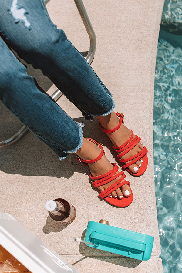 The Mae Sandal in Raspberry