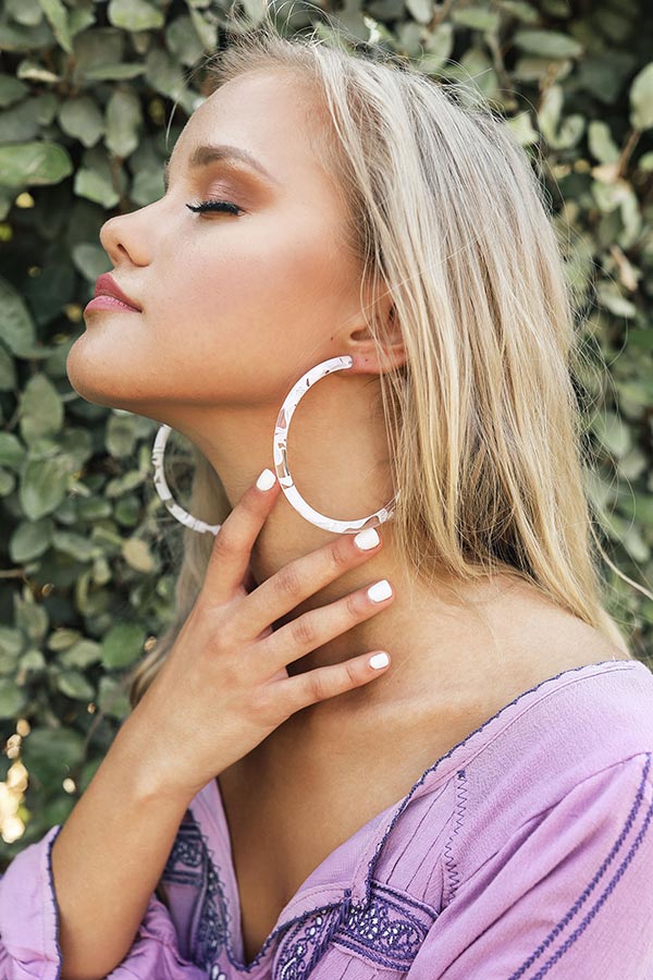 Vegas Night Hoop Earrings