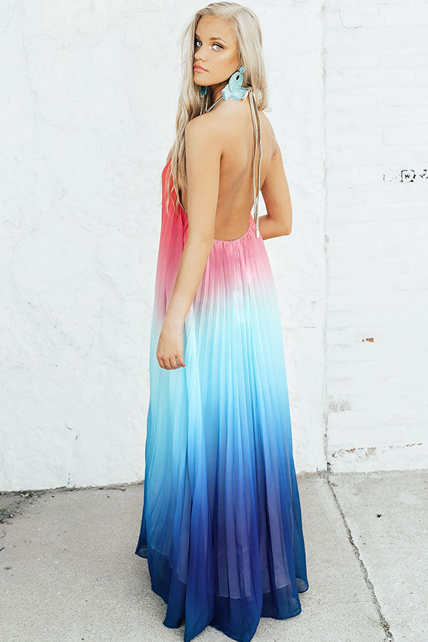 sunset magic strapless pleated maxi dress yellow ASTR the Label | Selune Mixed Media Maxi Dress in Yellow