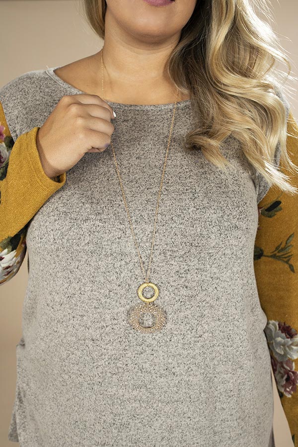 Sipping And Sparkling Necklace In Champagne