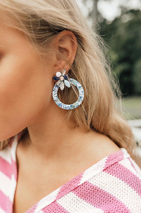 Bring It On Earrings In Blue