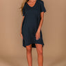 Farmers Market T-Shirt Dress in Charcoal Image - 1