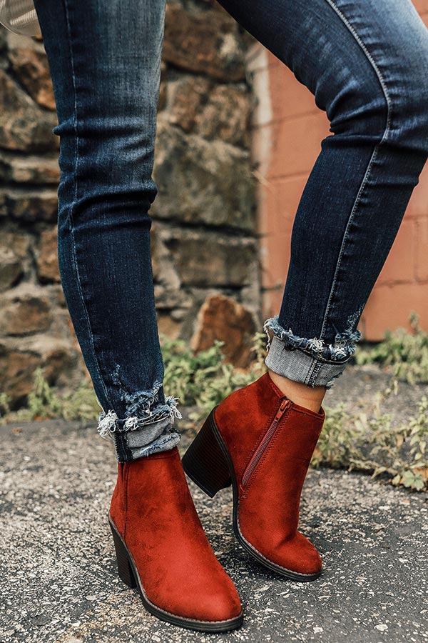 The Dylan Bootie in Rustic Wine