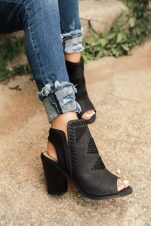 The Torrance Peep Toe Bootie in Black