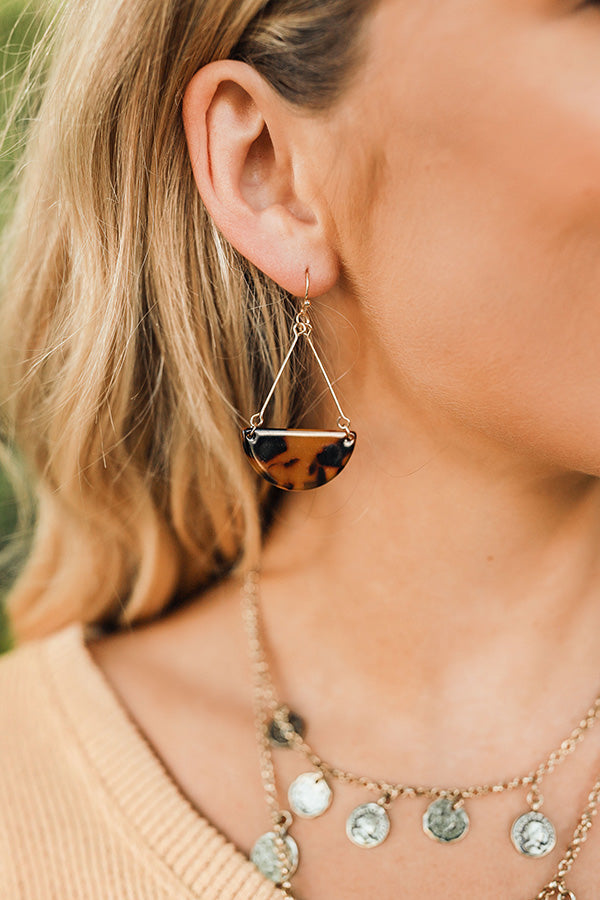 See You Backstage Earrings In Leopard Image - 1