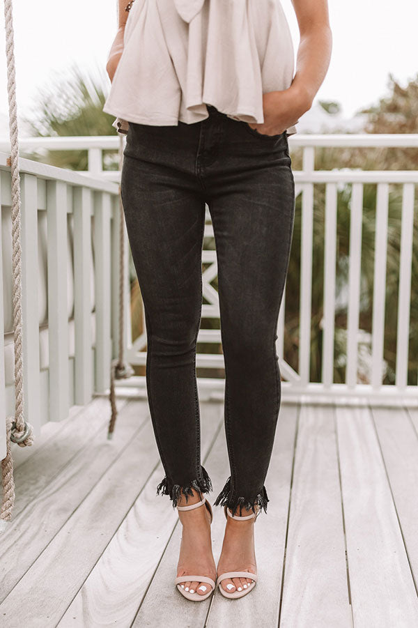 The Lena High Waist Distressed Skinny