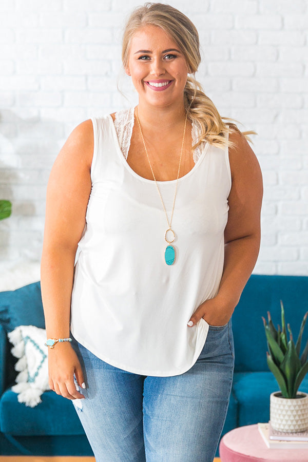 Beauty and Grace Shift Tank in Ivory