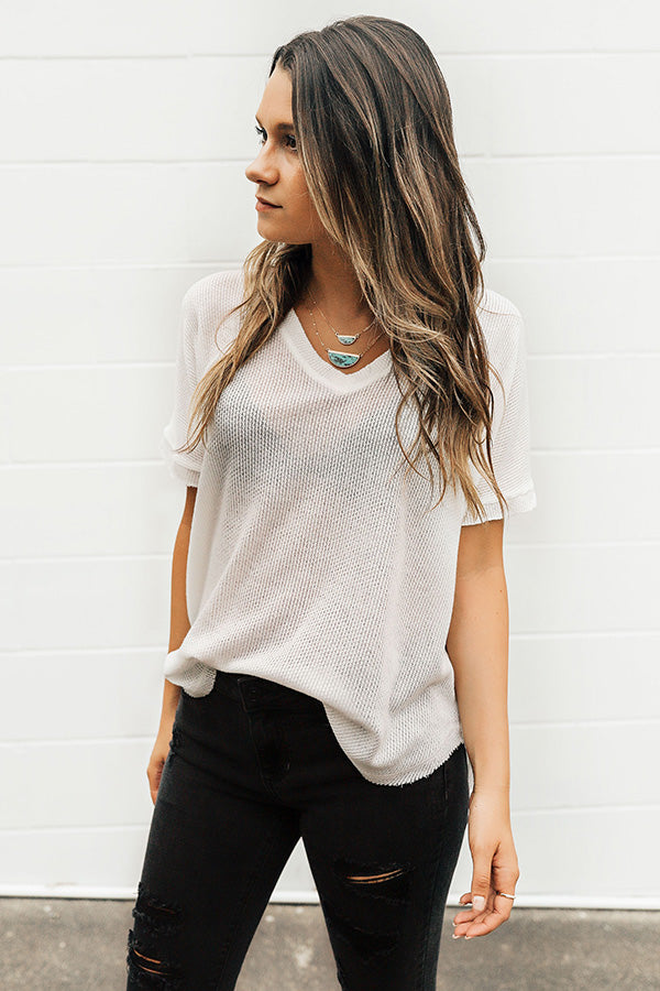 Haute Hustle Shift Tee in White