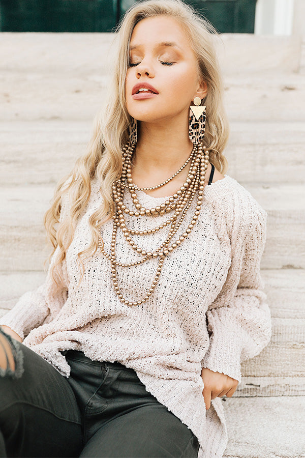 Long Lost Love Layered Necklace In Antique Gold